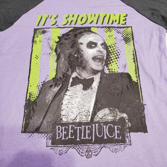 NWT Beetlejuice Kids Raglan Graphic Tee Shirt S - Picture 2 of 6